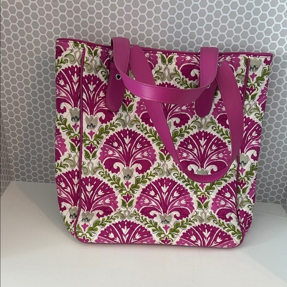 Vera Bradley Handbags - Vera Bradley Buckle Tote Julep Tulip 
Purple Straps NWOT